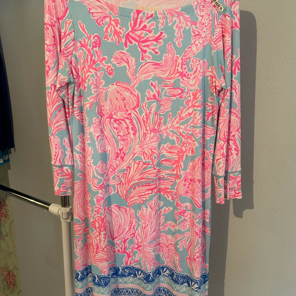 Lilly Pulitzer Pink and Blue Floral Dress